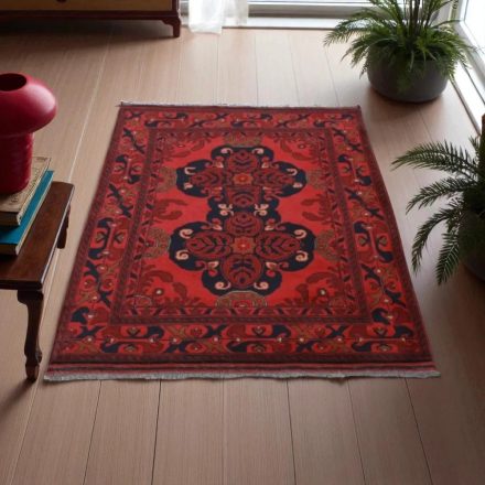 Covor afgan din lână Kargai 104x141 covor manual pentru living sau dormitor