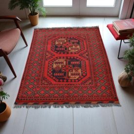   Covor afgan din lână Elephantfoot 101x142 covor manual pentru living sau dormitor
