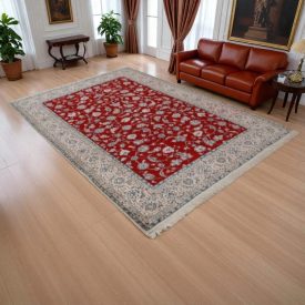 Covor persan Nain 198x293 covor iranian lucrat manual