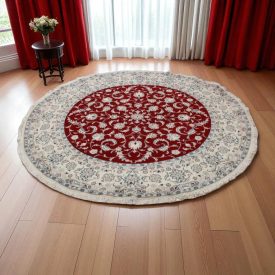 Covor rotund Nain 192x208 covor persan lucrat manual