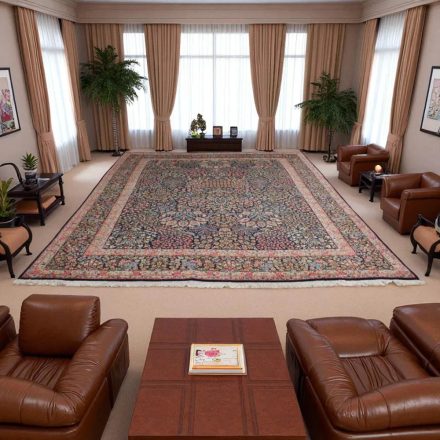 Covor mari Kerman 306x403 covor persan manual pentru living