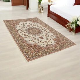   Covor Persan bej MEDALION 140x200 covor de lux pentru living sau dormitor