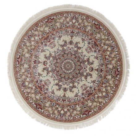 Covor rotund bej Medalion 100x100 covor Persan exclusiv din acril