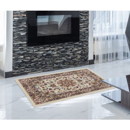 Covor persan bej Medalion 60x90 covor mecanic premium pentru living sau dormitor