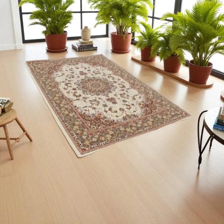 Covor Persan bej Medalion 60x90 covor acrilic de lux
