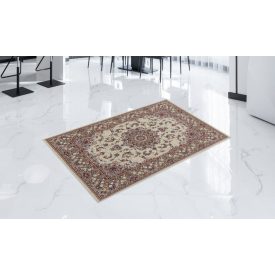 Covor Persan bej Medalion 80x120 covor acrilic de lux
