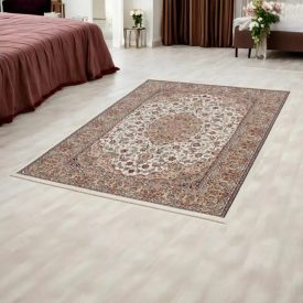 Covor acrilic cu model Kerman - bej 140x200