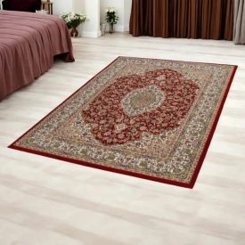  Covor Persan roșu MEDALION 140x200 covor de lux pentru living sau dormitor