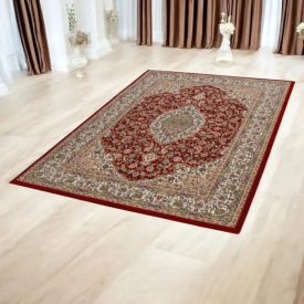   Covor persan burgundy Medalion 80x120 covor mecanic premium pentru living sau dormitor