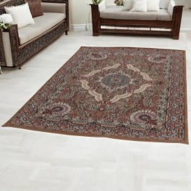 Covor acrilic cu model Medalion - maro 160x230