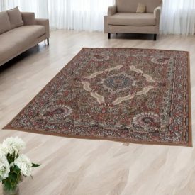 Covor acrilic cu model Medalion - maro 200x300
