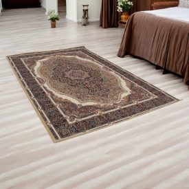 Covor acrilic cu model Kerman - maro 140x200
