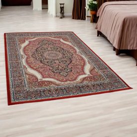 Covor acrilic cu model Medalion - bordo 140x200