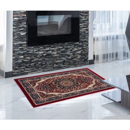 Covor persan burgundy Medalion 60x90 covor mecanic premium pentru living sau dormitor