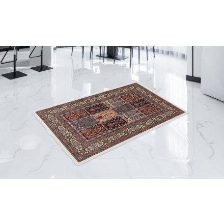 Covor persan bej Kheshti 80x120 covor mecanic calitate pentru living sau dormitor