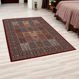 Covor acrilic cu model Kheshti - bordo 140x200