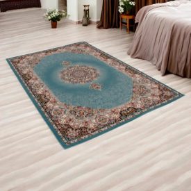 Covor acrilic cu model Tabriz - turcoaz 140x200