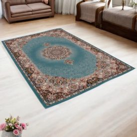 Covor acrilic cu model Tabriz - albastru turcoaz 160x230