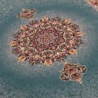 Covor acrilic cu model Isfahan - albastru 80x120