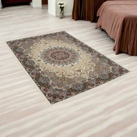   Covor persan Isfahan bej 140x200 covor acrilic de calitate superioară