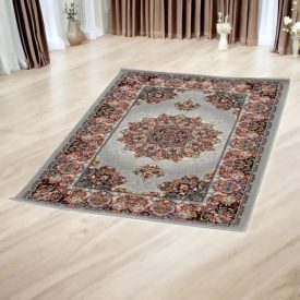 Covor persan Isfahan gri 80x120 covor exclusiv din acrilic