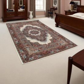 Covor acrilic cu model Tabriz - bej 140x200