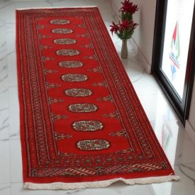 Covor traversa Bukhara 63x192 covor pakistanez lucrat manual pentru hol