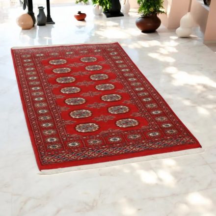Covor Pakistan burgundy Bokhara 92x152 covor oriental lucrat manual