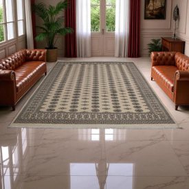   Covor mare oriental bej Bokhara 249x332 covor de living manual pakistanez