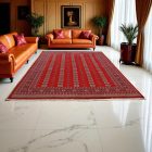 Covor mare oriental burgundy Bokhara 278x372 covor de living manual pakistanez