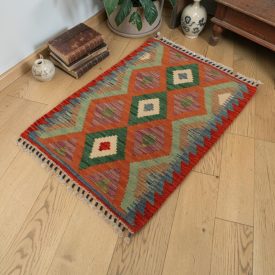 Covor Kilim afgan Chobi 61x87 Kilim din lână țesut manual