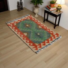 Covor kilim Chobi 63x94 kilim din lână țesut manual