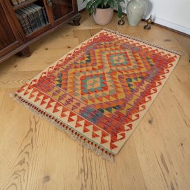 Covor Kilim din lână 92x120 Kilim afgan țesut manual