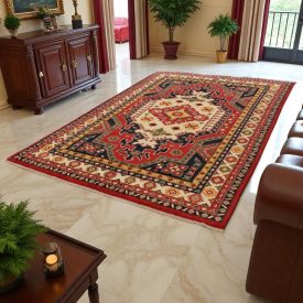 Covor oriental din lână 199x292 covor manual pentru living