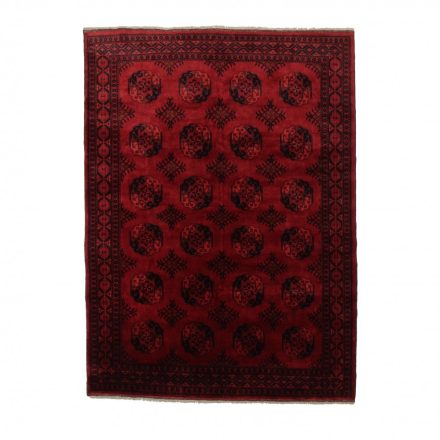 Covor afgan din lână burgundy Ersari 253x341 covor manual pentru living sau dormitor