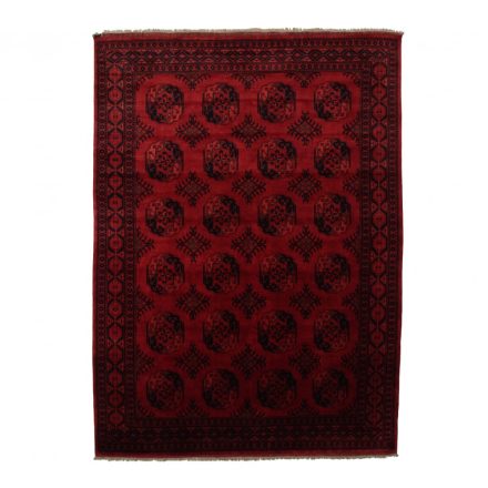 Covor afgan din lână burgundy Ersari 253x343 covor manual pentru living sau dormitor