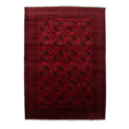 Covor afgan din lână burgundy Ersari 252x346 covor manual pentru living sau dormitor