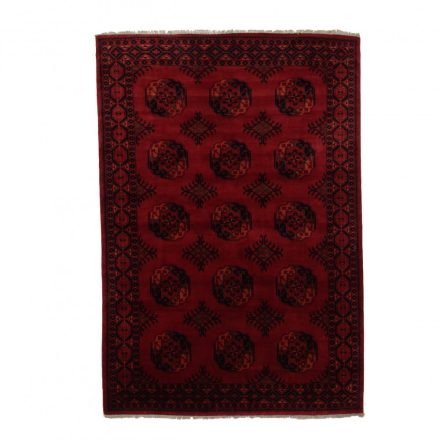 Covor afgan din lână burgundy Ersari 207x301 covor manual pentru living sau dormitor