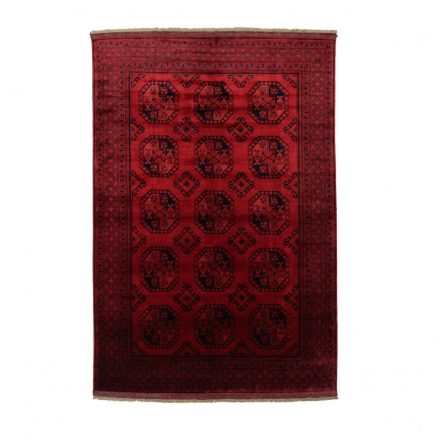 Covor afgan din lână burgundy Ersari 202x293 covor manual pentru living sau dormitor