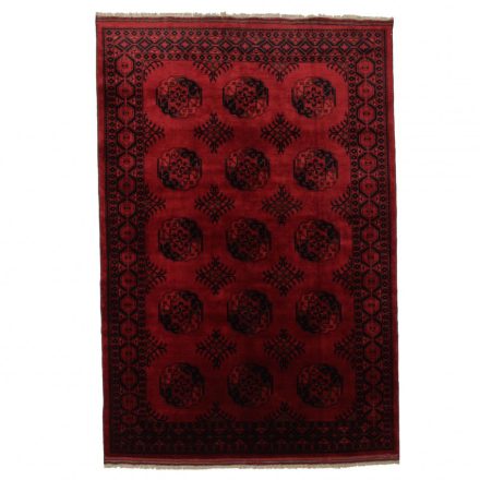 Covor afgan din lână burgundy Ersari 202x294 covor manual pentru living sau dormitor