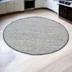 Covor rotund din lână Rustic 190x190 covor gri