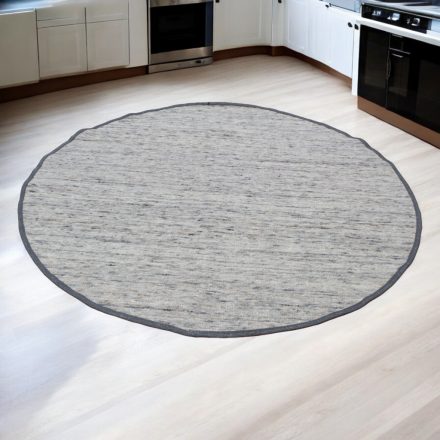 Covor rotund din lână Rustic 190x190 covor gri