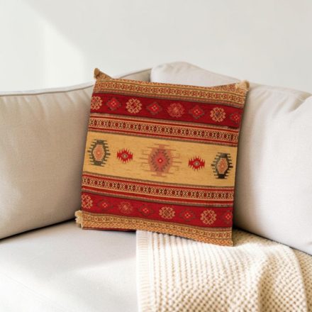 Pernă decorativă bordo 45x45 cm – Dungi de caravană