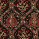 Pernă decorativă neagră 45x45 cm – Grădină orientală negru intens