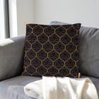 Pernă decorativă bleumarin 45x45 cm – Ornament albastru de noapte