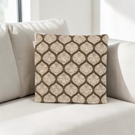   Pernă decorativă gri deschis 45x45 cm – Ornament argintiu