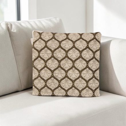 Pernă decorativă gri deschis 45x45 cm – Ornament argintiu