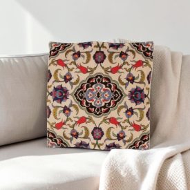 Pernă decorativă crem 45x45 cm – Lalea safir