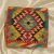 Pernă decorativă Kilim 45x45 față de pernă țesută manual