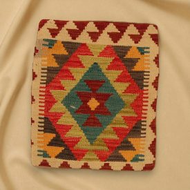 Pernă decorativă Kilim 45x45 față de pernă țesută manual